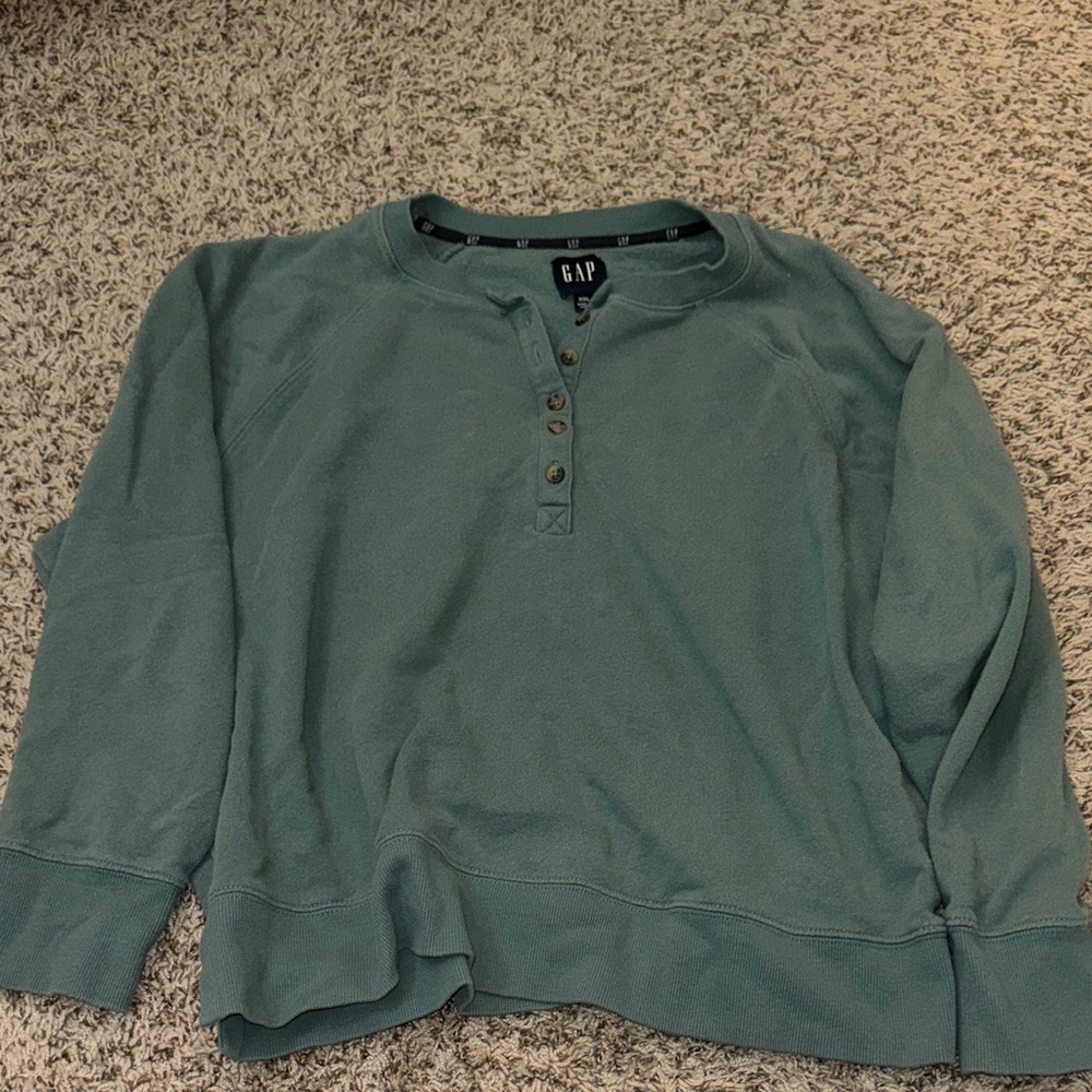 GAP Women’s Henley Crewneck Long Sleeve green size 2X